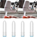 White faucet water purifier with ceramic filter and adapters for kitchen tap installation