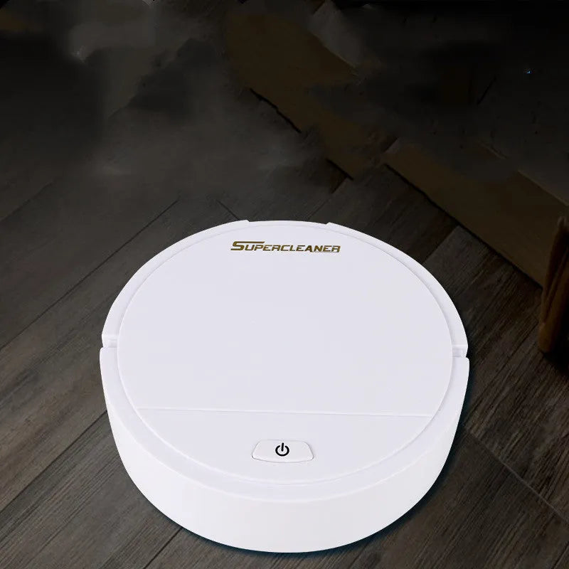 Intelligent robot vacuum cleaner in black, red or white colours with sweep and suction function