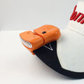 5 LED cap brim clip lamp in black or orange, 5x4.5cm, 22.4g, with 2032 button battery