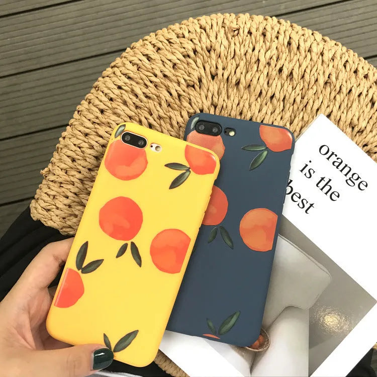 Blue, yellow, and orange matte TPU silicone iPhone case for multiple models.
