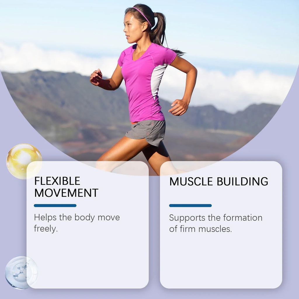 Bottle of 60 marine collagen and multivitamin supplement capsules