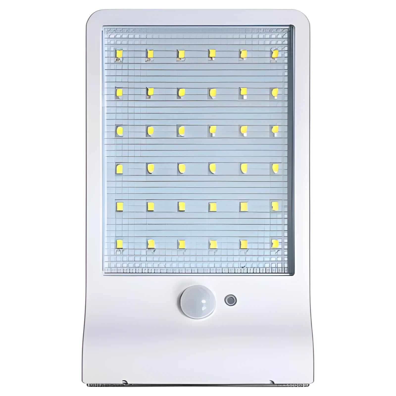 Solar garden light with solar panel and LED illumination for outdoor use in black or white colour