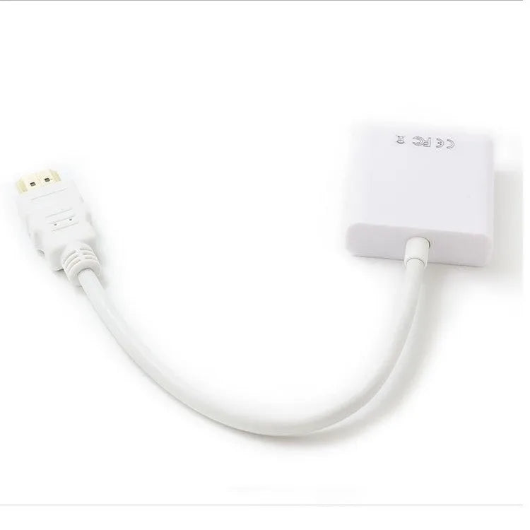HDMI to VGA female converter cable with 0.3 metre black cable for set-top box connections