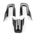 Three-piece ABS plastic steering wheel decorations with carbon fibre pattern design for car interior customisation