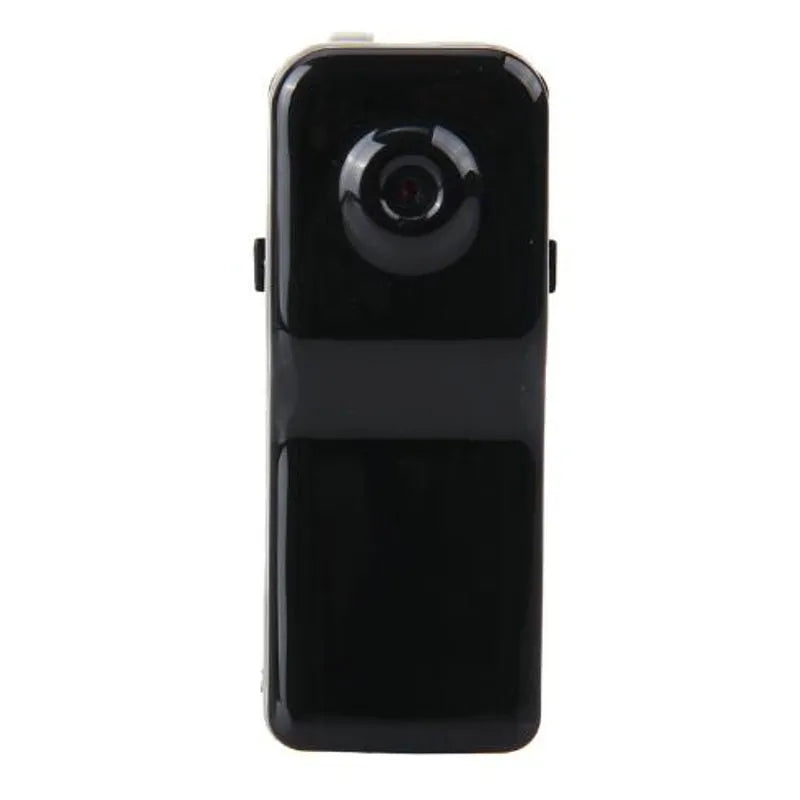 Black mini action camera with USB port for outdoor sports recording