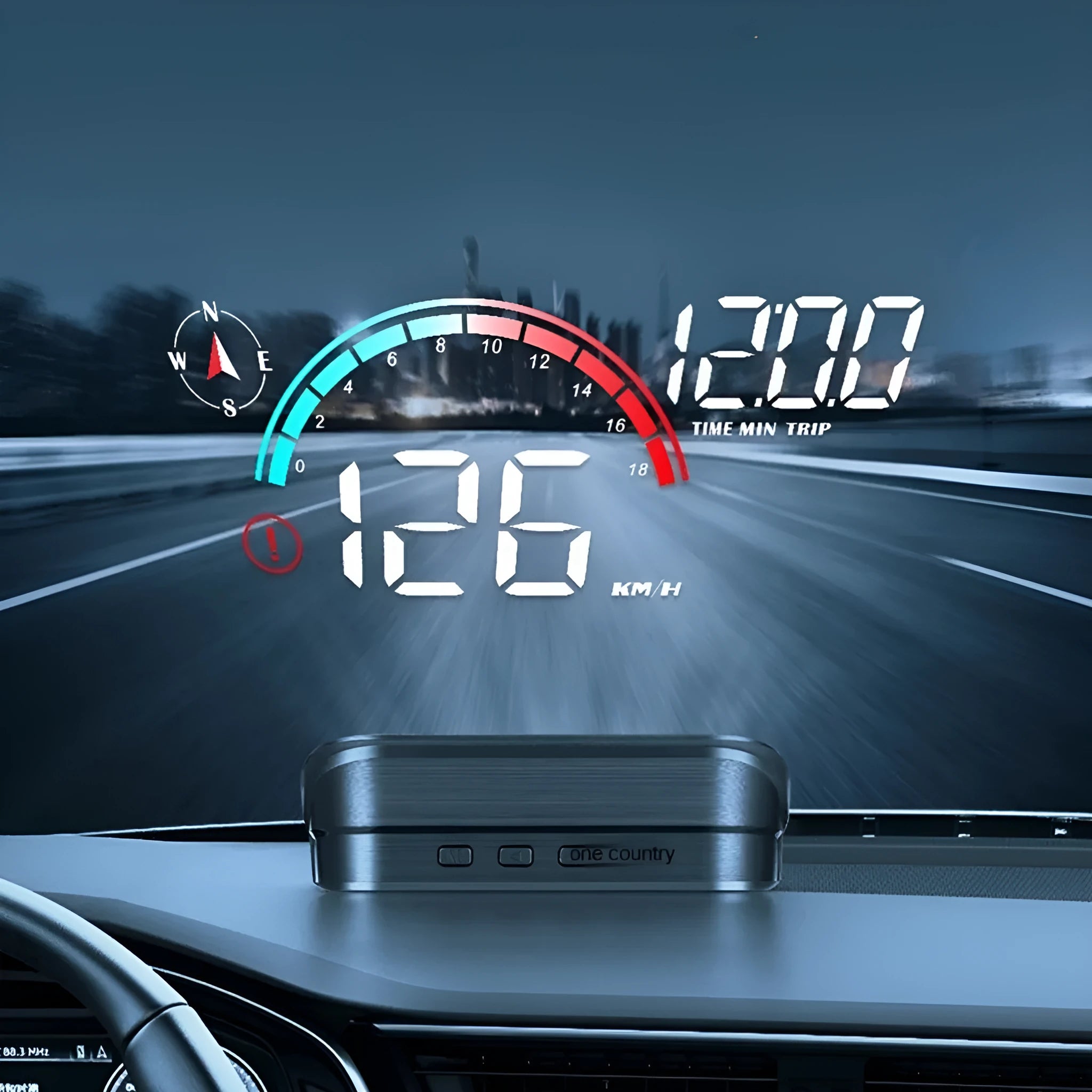 Black universal head-up display car GPS projector unit with USB cable