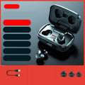 Wireless in-ear earphones in black, blue, or red with Bluetooth 5.0 and 10-metre range