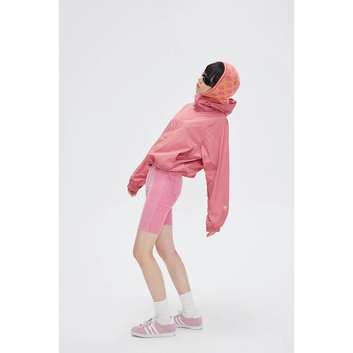Men's thin chemical fibre blend hooded sports coat with straight hem in multiple colour options