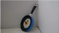 Boiled egg pot wall clock with 10mm plastic shell, coated glass mirror, PVC dial, and electronic movement.
