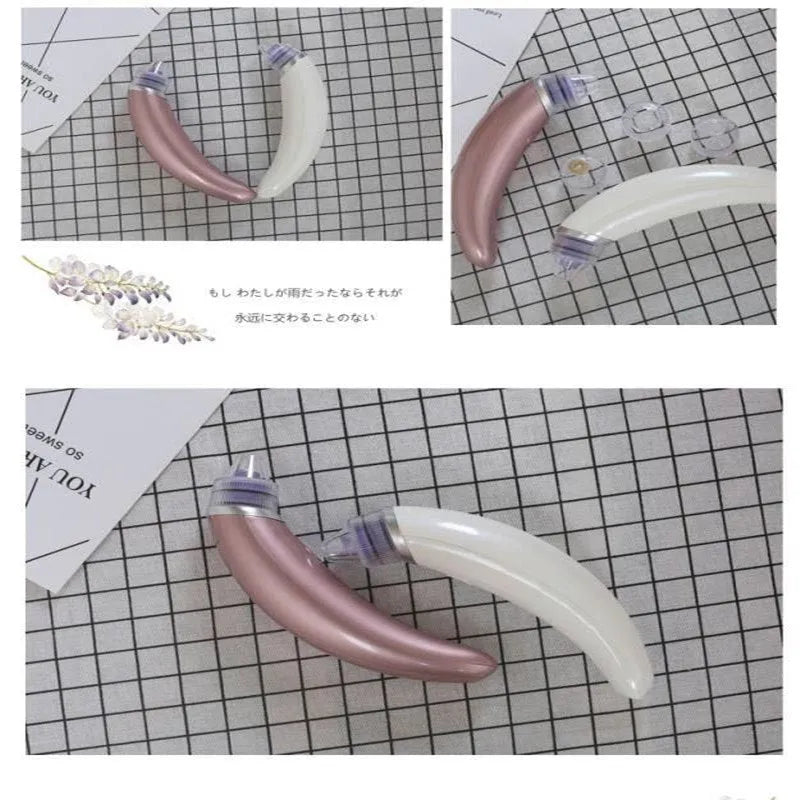 Electric blackhead suction instrument in rose gold or white with 3.7V output for facial and nose pore cleansing