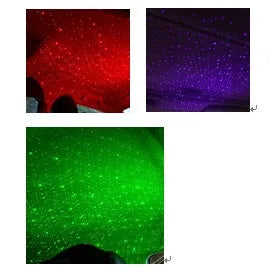 USB car star laser projection light for interior atmosphere, 5V-12V, in blue green purple red and mix colour options