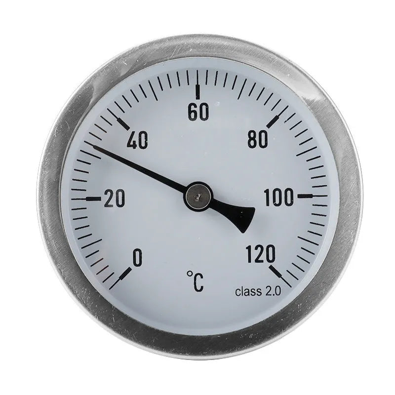 Portable car clock with plastic case and glass mirror, plus optional 63mm 0-120C thermometer style