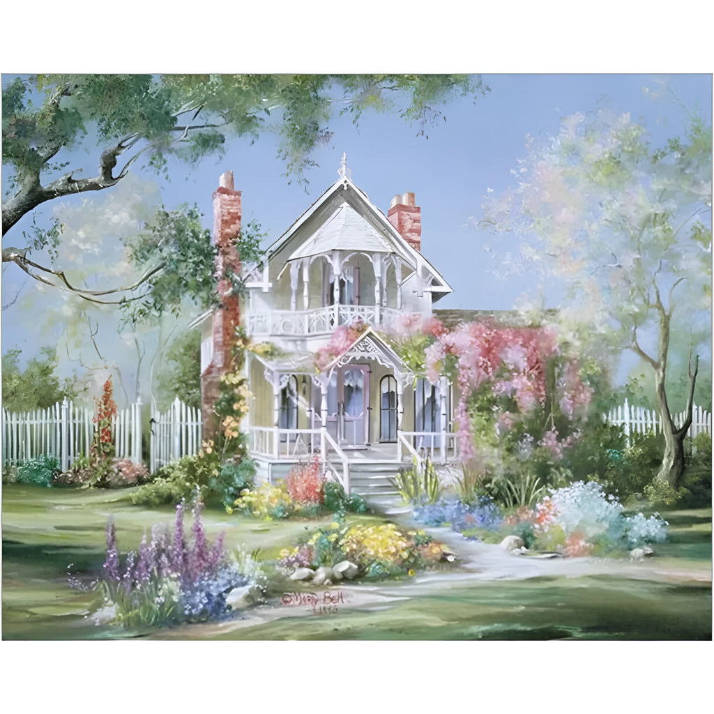 Meteor Garden digital oil painting on linen, 40x50cm, Baroque landscape, unframed.