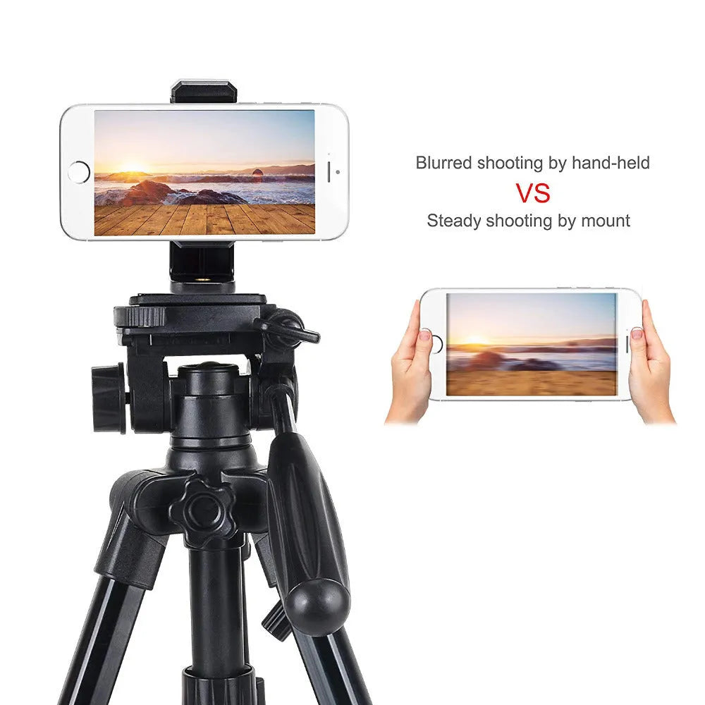 Black plastic phone holder with rotating clamp measuring 10mm by 4mm by 3.5mm