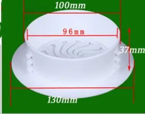 Plastic air conditioning wall hole cover and sealing kit with multiple cap sizes