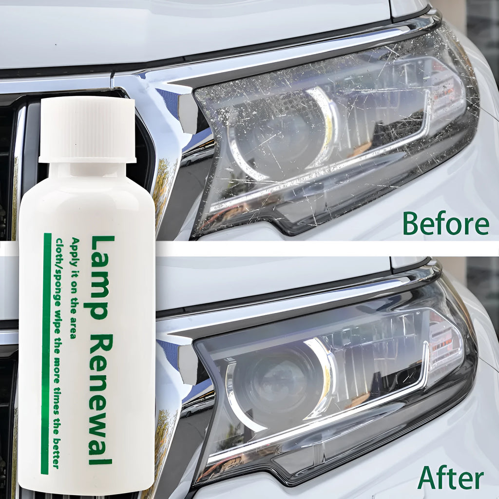 Car headlight repair liquid 20ml and 50ml bottles for yellowed oxidised cracked headlight restoration