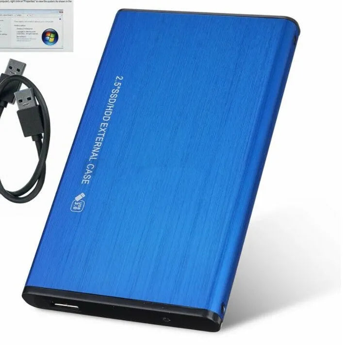 2.5 inch SATA hard disk box with USB3.0 interface, aluminium alloy body, up to 5000G support