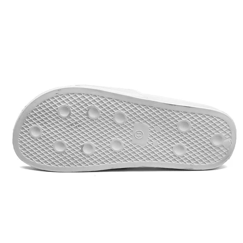 Men's open-toe slippers in black or white with rubber sole, sizes 36 to 46, viscose upper