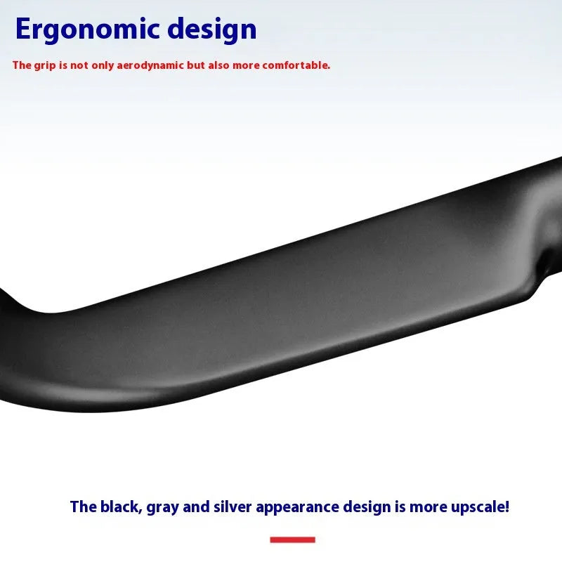 Carbon fibre road bicycle handlebar with double line graphic in black, shown from above.