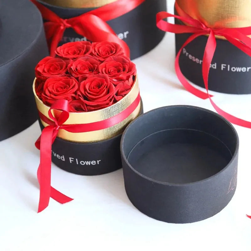 Eternal preserved real roses in luxury gift box, zero maintenance floral gift set