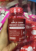 Bottle of 60 apple cider vinegar supplement gummies for adults.