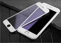 0.23mm tempered glass screen protector for iPhone with 3D curved edges in black and white.