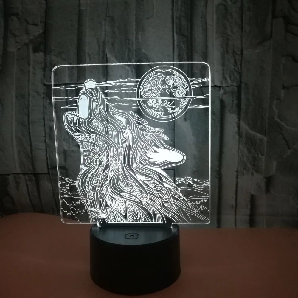 White-based LED desk lamp with colour-changing acrylic board and touch/remote controls