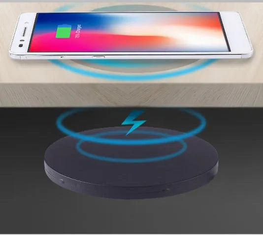 60mm round recessed wireless phone charger for desk and bedside table installation