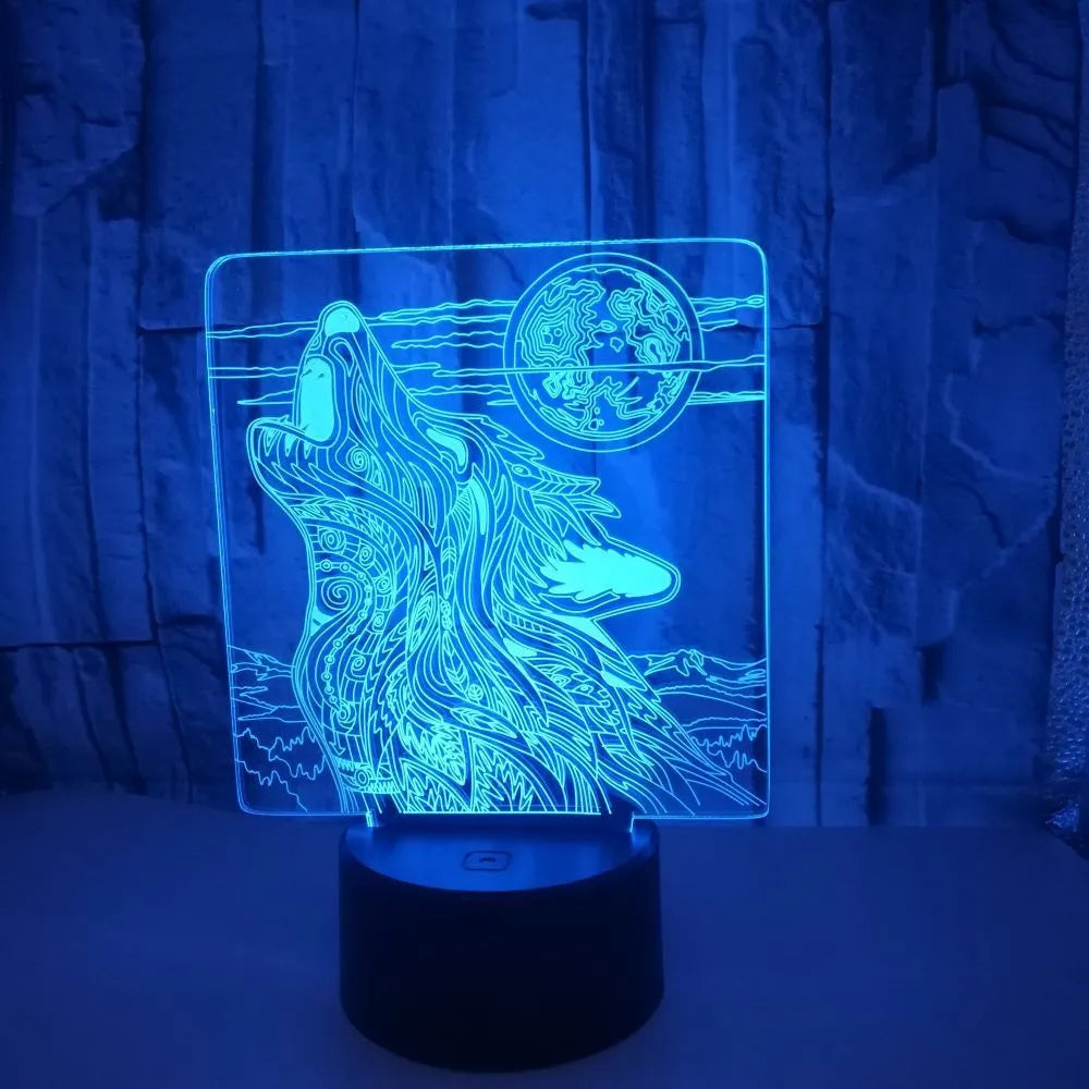 White-based LED desk lamp with colour-changing acrylic board and touch/remote controls