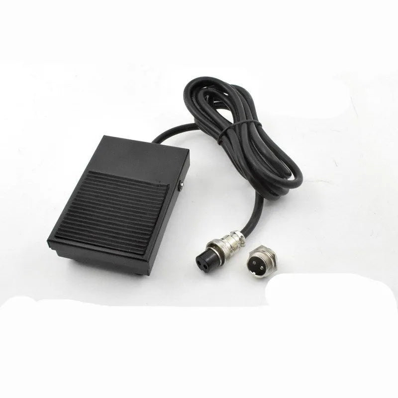 Metal foot pedal switch for welding machine with 1.8m cable and two-pin plug