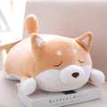 Shiba Inu dog plush toy in brown or pink, 35cm or 55cm, super soft short plush and PP cotton filling