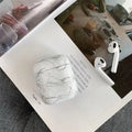 White marble hard PC protective case for AirPods 1 and 2 charging box in multiple colour options