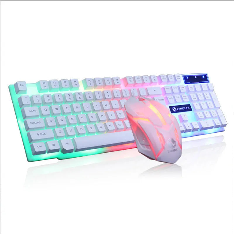 Limei Gtx300 gaming keyboard and mouse set with backlit keys in black and orange colour option