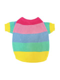 Rainbow wool dog sweater in sizes S to 3XL for dogs from 5-8 kg up to 30-38 kg