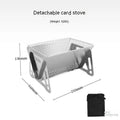 Outdoor folding stainless steel burning oven with BBQ grill and storage bag for portable barbecuing