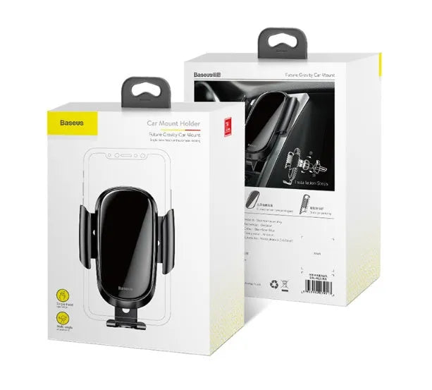 Smart car bracket with rotating ball head mounted on car air vent holding smartphone