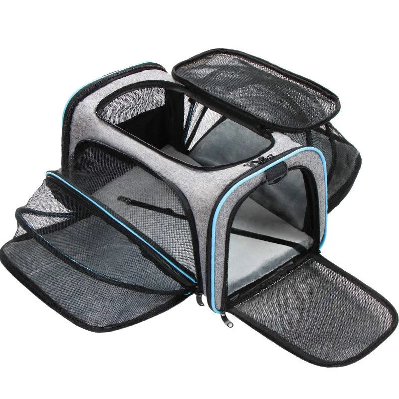 Cat bag in solid colour with piping details, showing 600D cation fabric and capacity for 12-15 jin goods