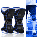 Knee brace with patella booster spring, adjustable length, breathable fabric, for mountaineering and sports support
