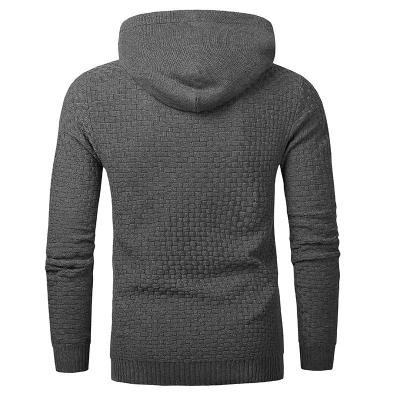 Men's heavyweight cotton blend hooded sweatshirt with front pocket in multiple colours.