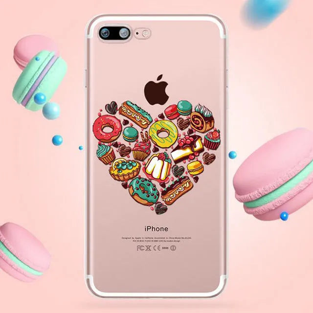 Transparent TPU phone case with custom printing on back cover for multiple phone models