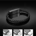 Brown braided double-line USB charging cable in a presentation gift box.