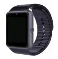 Smart watch with 1.54-inch display and silicone strap in black colour, showing time and notifications on screen.