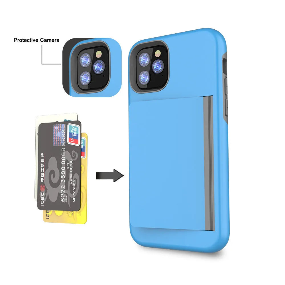 Slim mobile phone case for iPhone 11 showing dual-material construction and precise port cutouts