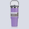 Insulated stainless steel tumbler with handle and BPA free splash-proof lid in 20oz 600ml or 30oz 890ml