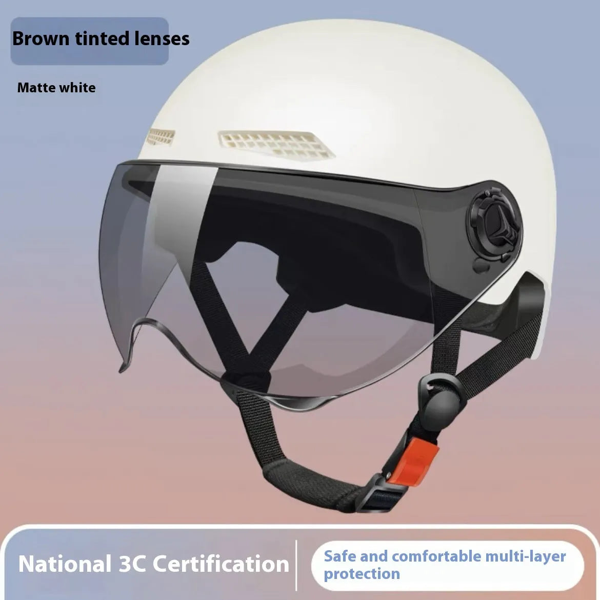 3C certified polypropylene electric motorcycle helmet with sun protection visor in multiple colour options