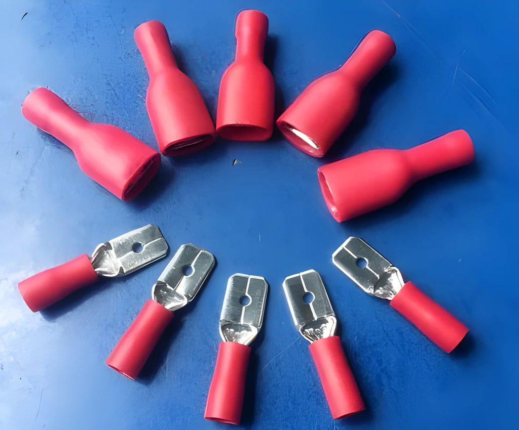 FDFD1-250 fully insulated male and female crimp terminal set, 50 pairs, for 10-12AWG wire