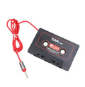 Black MP4/MP3 audio cassette converter with 3.5mm jack plug for car stereo playback