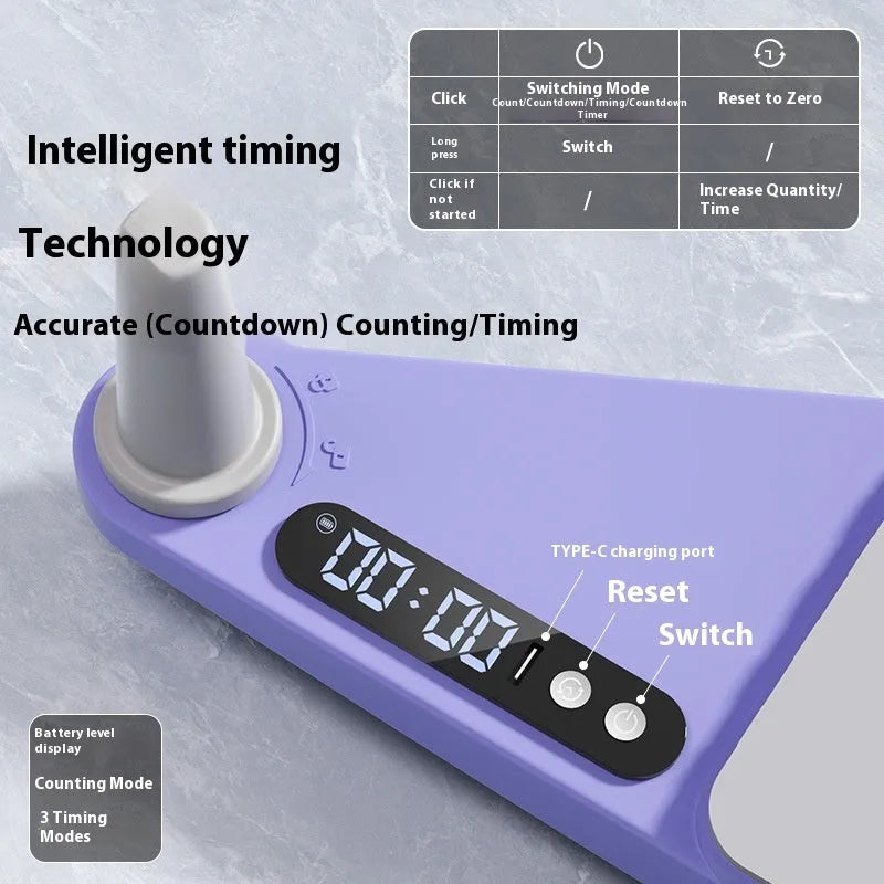 Multifunctional split skiing machine trainer PP board 85cm x 11cm x 7cm in peach sky pink or twilight purple with charging counter option