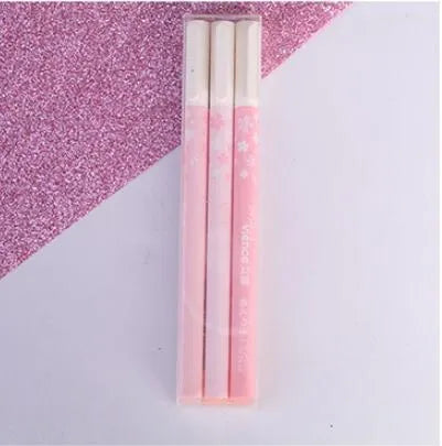 Sakura gel pen set showing 0.38mm and 0.5mm needle tip sizes in plastic body with refillable cartridge design