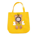 Little Bee Design canvas pet carrier shoulder bag with 3D animal pattern and side head opening